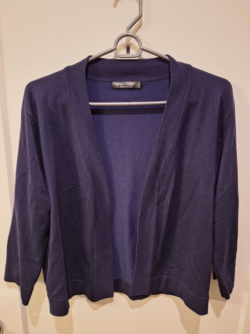 Urban Chico Navy Blue Open-Front Cardigan Sweater